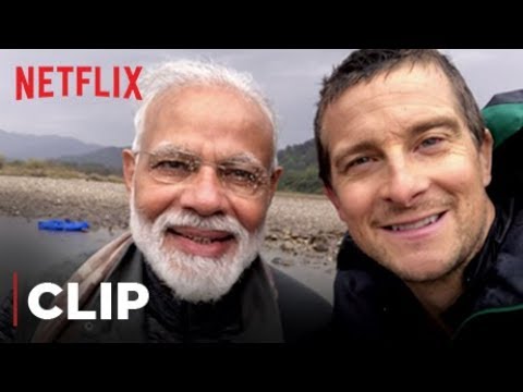 PM Narendra Modi on a Raft, Crossing Jungle River for Bear Grylls’ Man vs Wild TV Show on Discovery