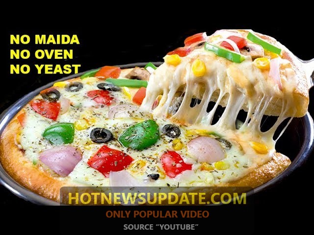 बिना मैदा बिना ओवन के बनाया बाजार जैसा Tasty Pizza।बार बार खाने का मन करेगा।