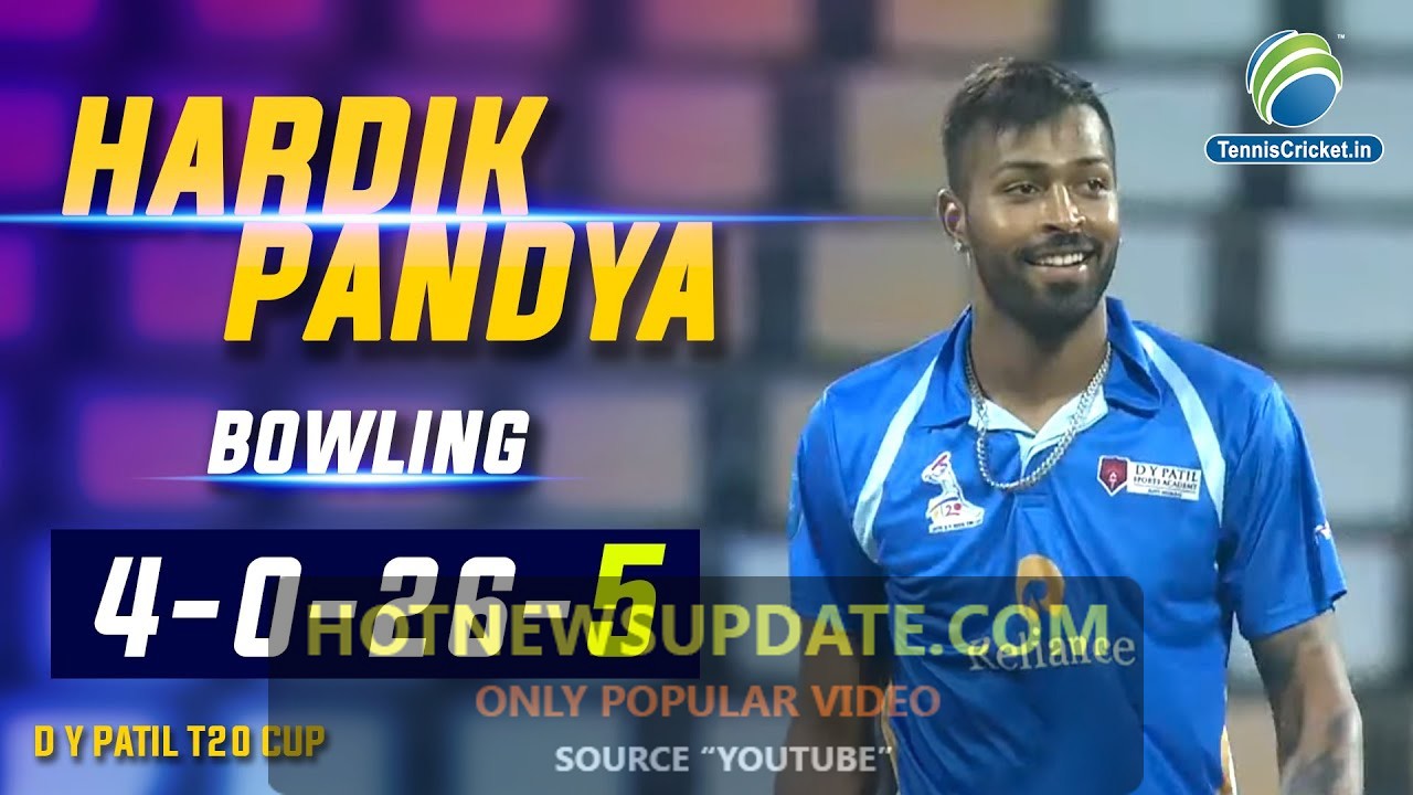 Hardik Pandya Bowling in DY Patil T20 Cup 2021